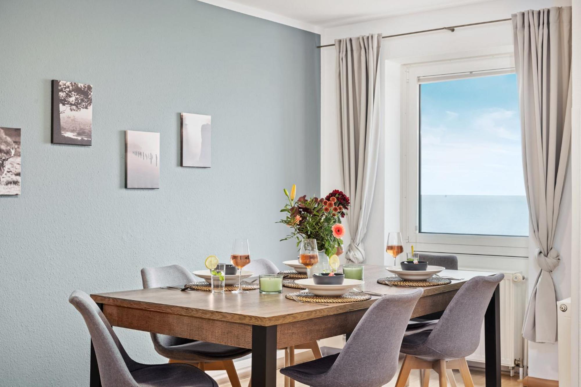 Strand-Apartment, Strandkorb, Meeresrauschen, Parkplatz ヴィルヘルムスハーフェン エクステリア 写真