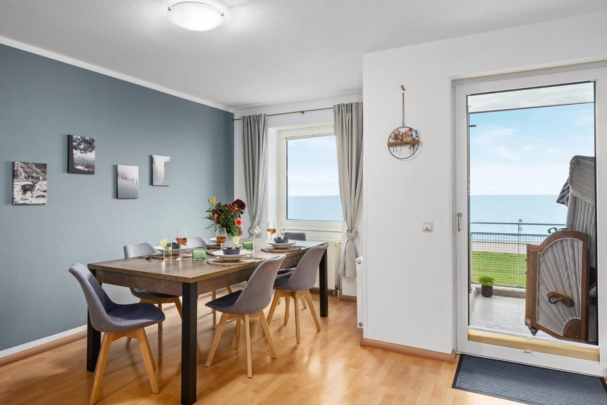 Strand-Apartment, Strandkorb, Meeresrauschen, Parkplatz ヴィルヘルムスハーフェン エクステリア 写真