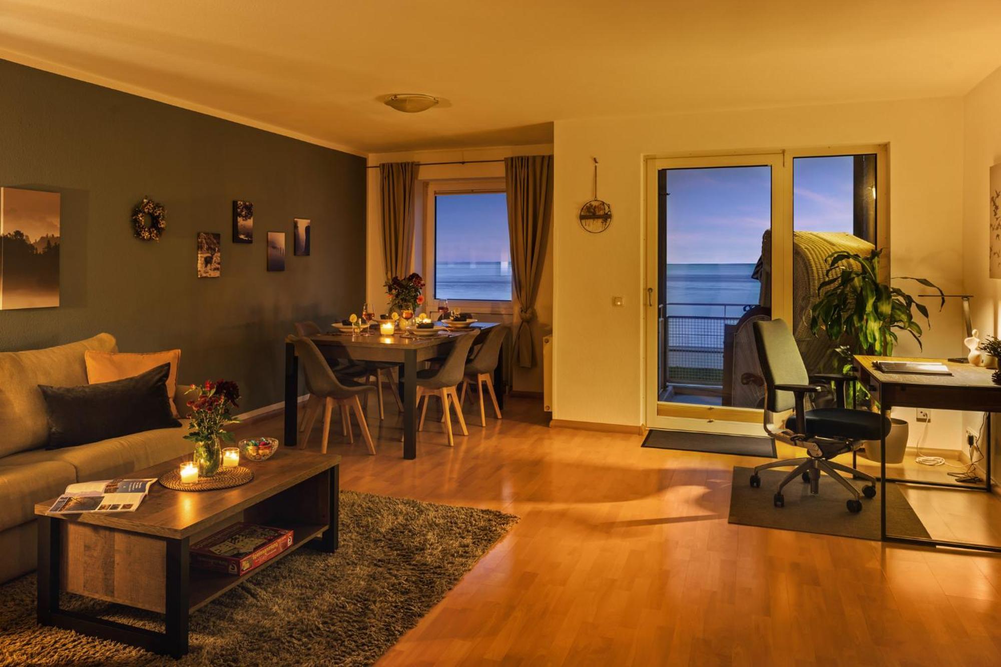 Strand-Apartment, Strandkorb, Meeresrauschen, Parkplatz ヴィルヘルムスハーフェン エクステリア 写真